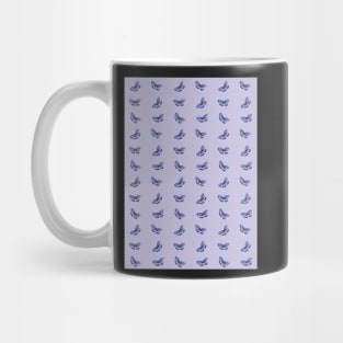 Watercolor Butterfly Pattern with violet background Mug